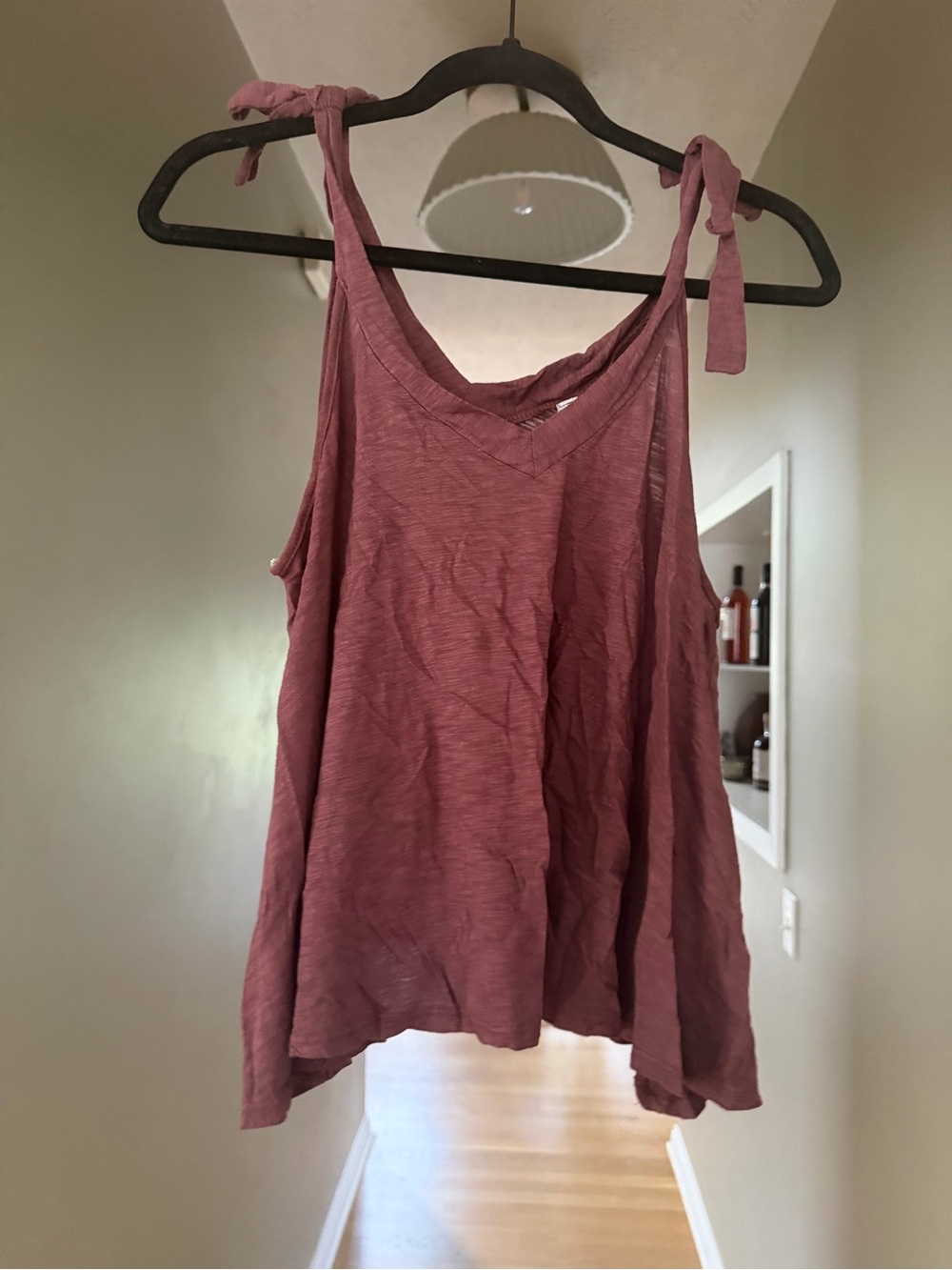 Jolie Mauve Tie-Shoulder Tank Top